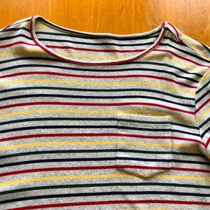 Native Youth Men's Striped T-Shirt (Medium)